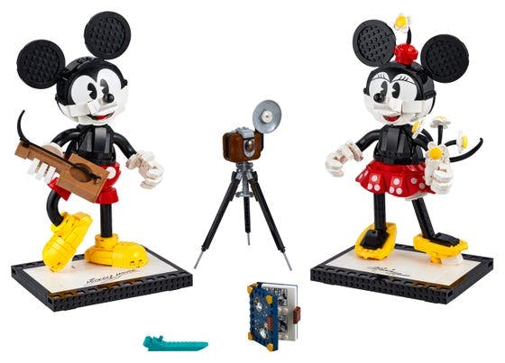 Bygbare Mickey Mouse og Minnie Mouse-figurer - 43179 - LEGO