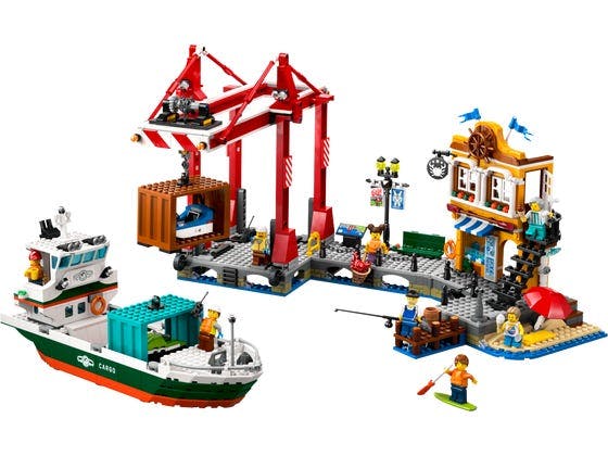 Havnefront med fragtskib - 60422 - LEGO