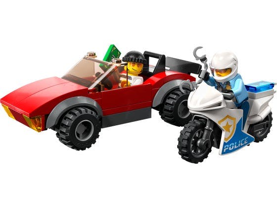 Politimotorcykel på biljagt - 60392 - LEGO