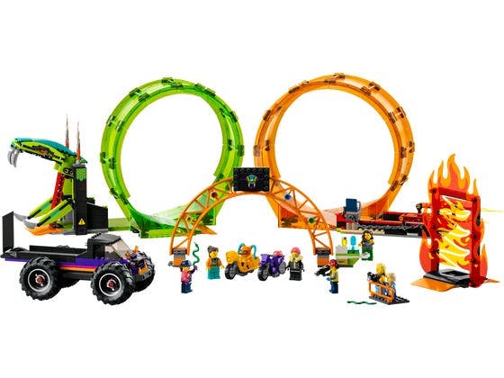 Stuntarena med dobbelt loop - 60339 - LEGO