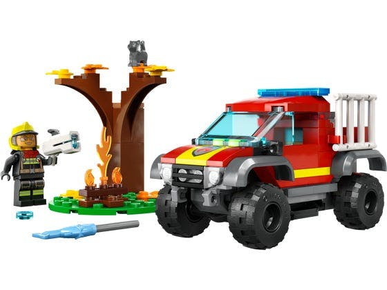 Firhjulstrukket redningsvogn - 60393 - LEGO