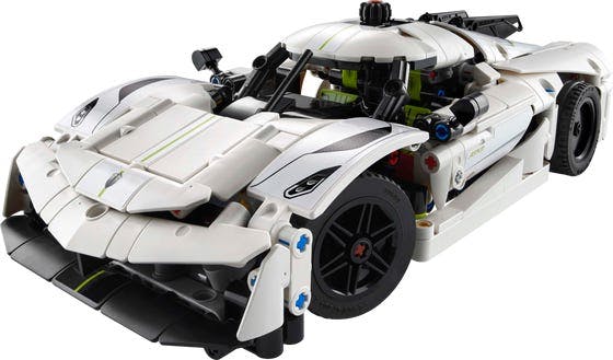 Koenigsegg Jesko Absolut-hyperbil - hvid - 42184 - LEGO