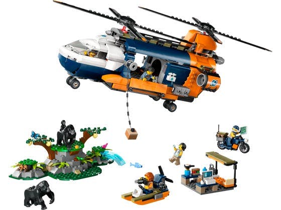 Jungleeventyr - helikopter og ekspeditionsbase - 60437 - LEGO