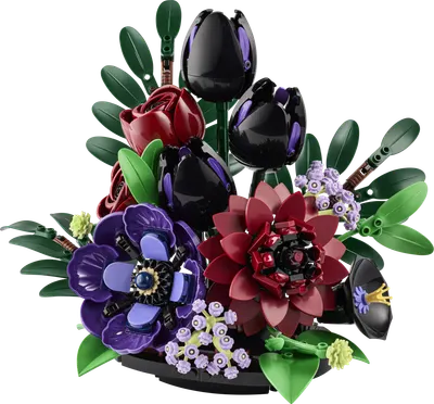 Mørkt blomsterarrangement