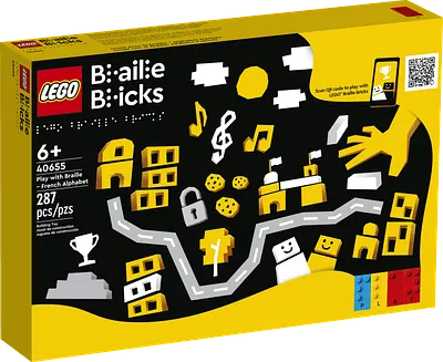 Leg med braille - fransk alfabet