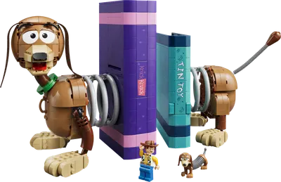 Toy Story-bogstøtter med hunden Slinky