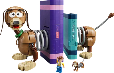 Toy Story-bogstøtter med hunden Slinky