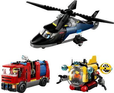 Remix - helikopter, brandbil og ubåd