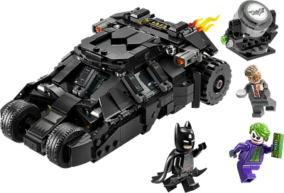 Batmans Tumbler mod Two-Face og Jokeren