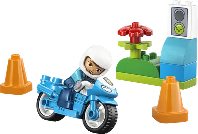 Blå politimotorcykel