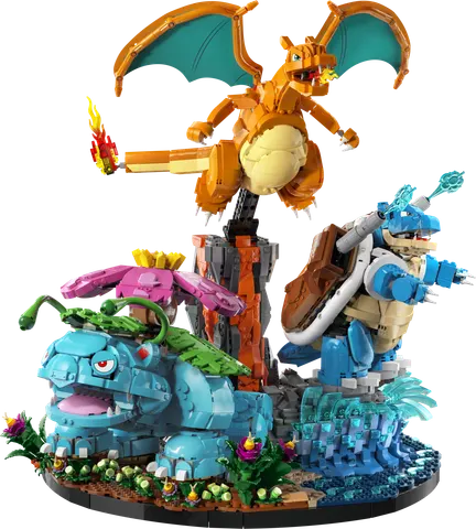 Venusaur, Charizard og Blastoise
