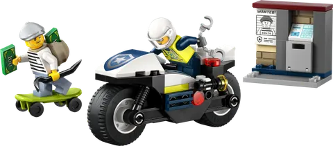 Politimotorcykel på forbryderjagt