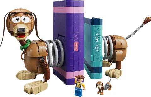 Toy Story-bogstøtter med hunden Slinky