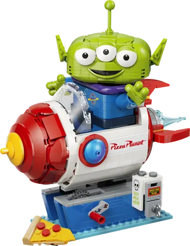 Rumvæsen med Pizza Planet-rumraket