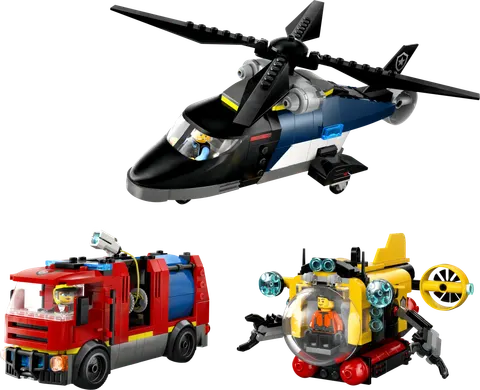 Remix - helikopter, brandbil og ubåd
