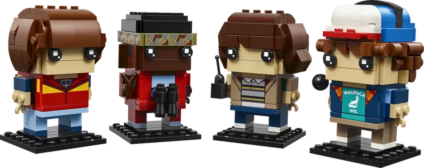 Figurer af Mike, Dustin, Lucas og Will