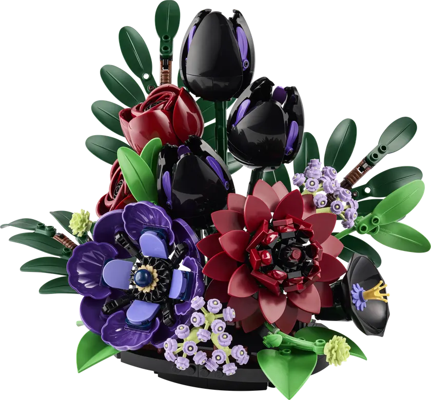 Mørkt blomsterarrangement