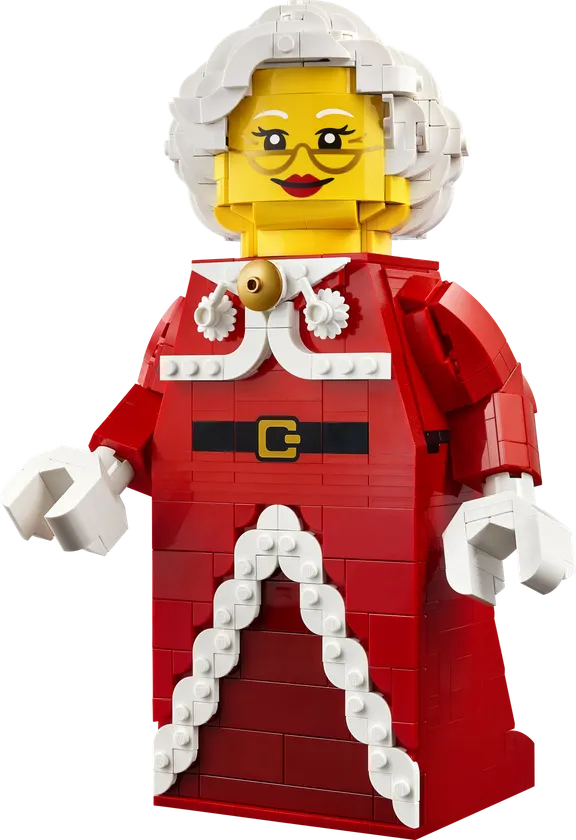 Opskaleret minifigur af julemandens kone