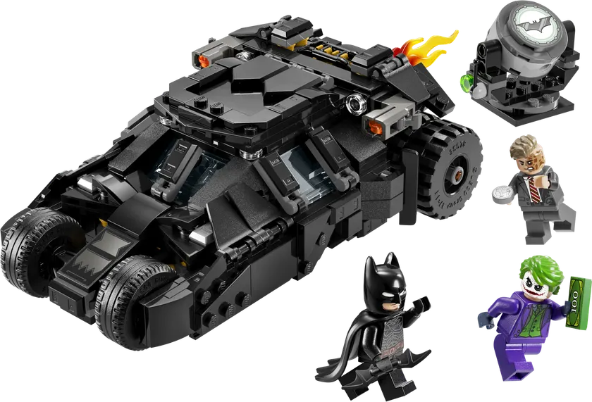 Batmans Tumbler mod Two-Face og Jokeren