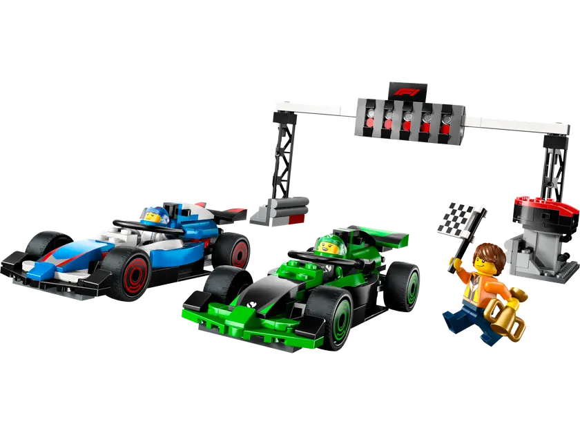 F1-startfelt med VCARB og Sauber-racerbiler