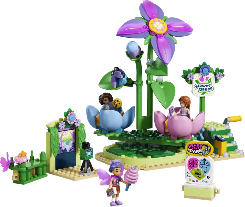 Tekop-karrusel med blomster og feer
