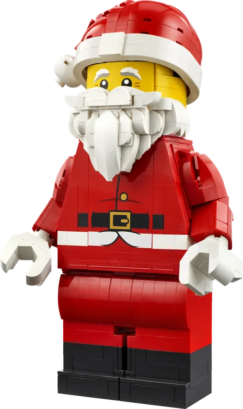 Opskaleret minifigur af julemanden