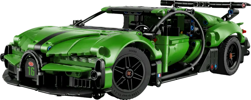Grøn Bugatti Chiron Pur Sport-hyperbil