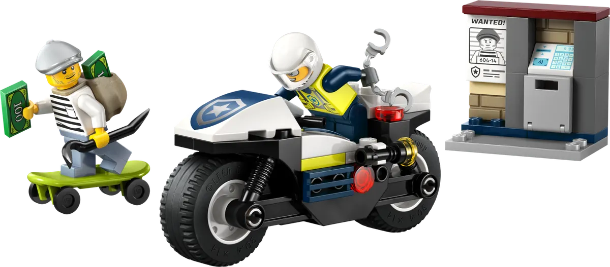 Politimotorcykel på forbryderjagt