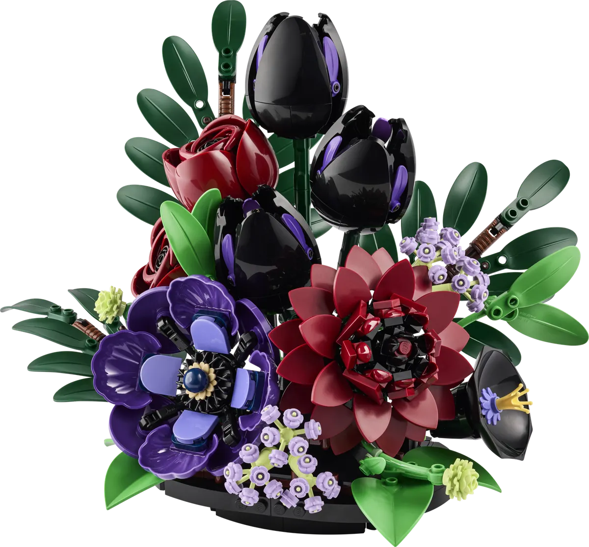 Mørkt blomsterarrangement