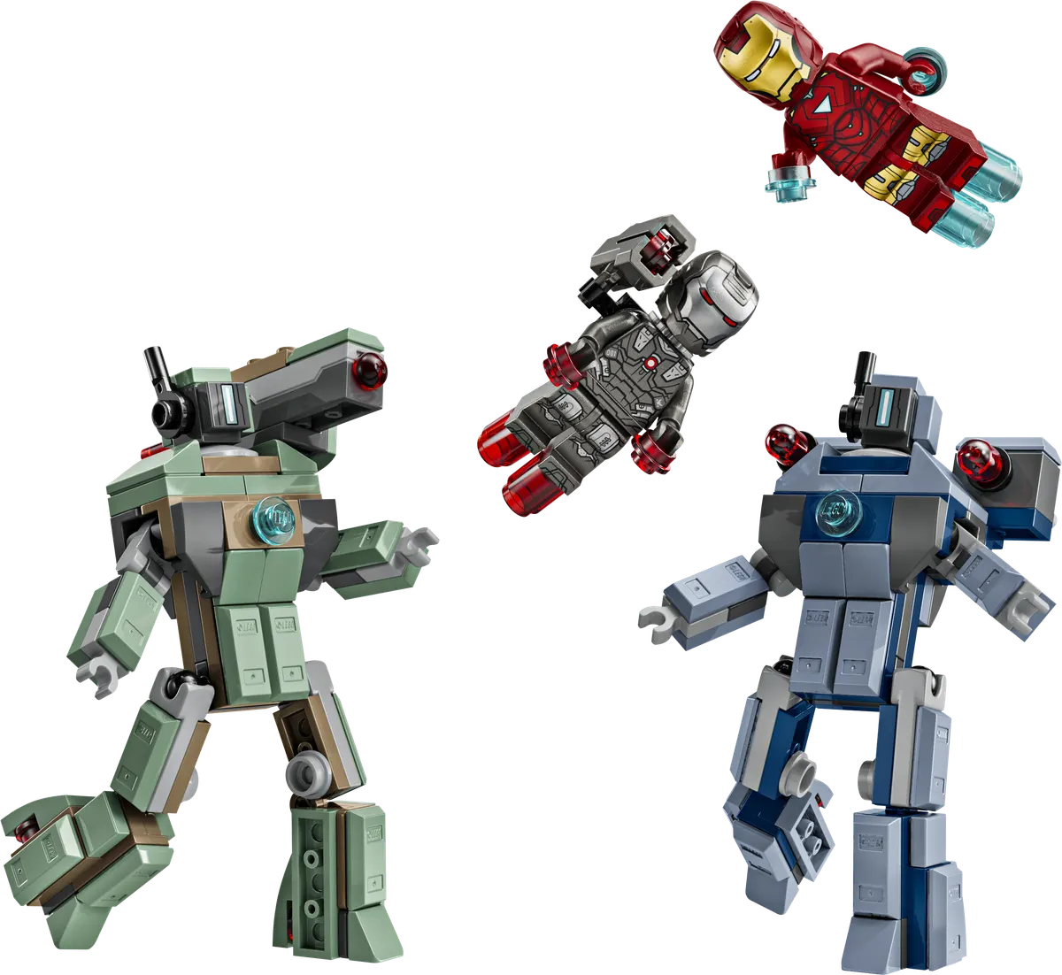 Iron Man og War Machine mod Hammer-droner