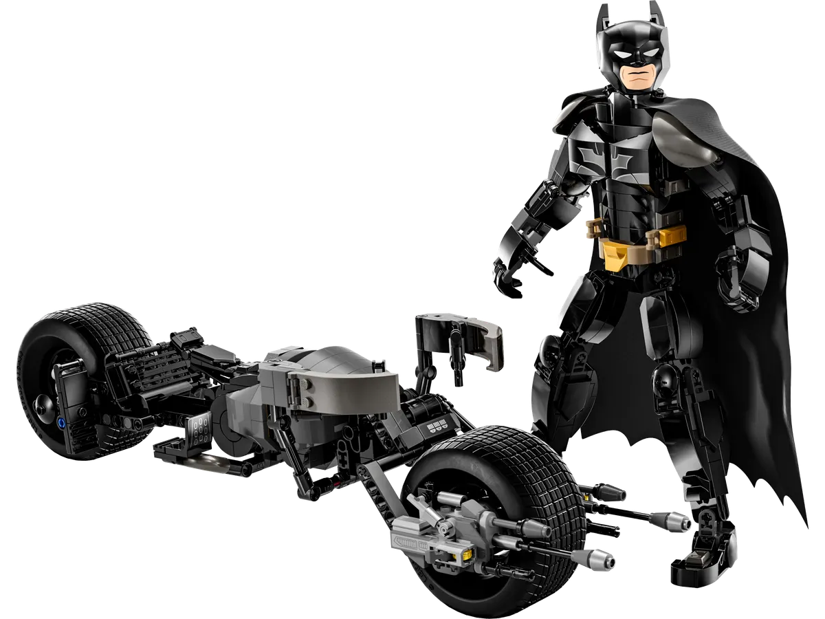 Byg selv-figur af Batman og Batpod-motorcyklen