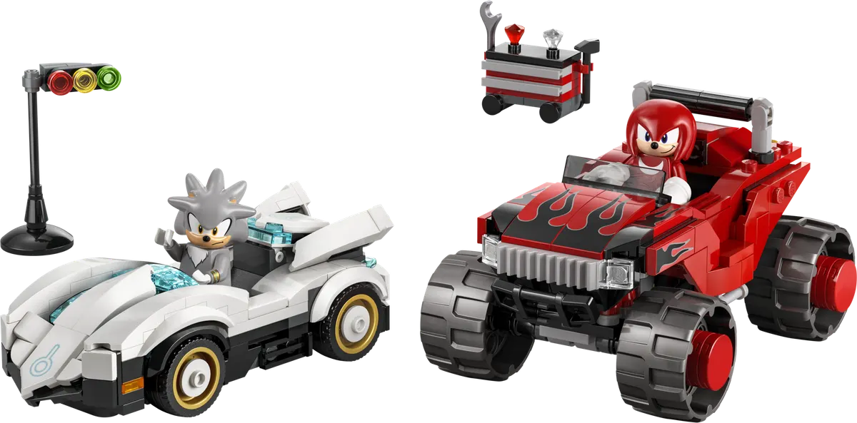 Silvers bil mod Knuckles' monstertruck