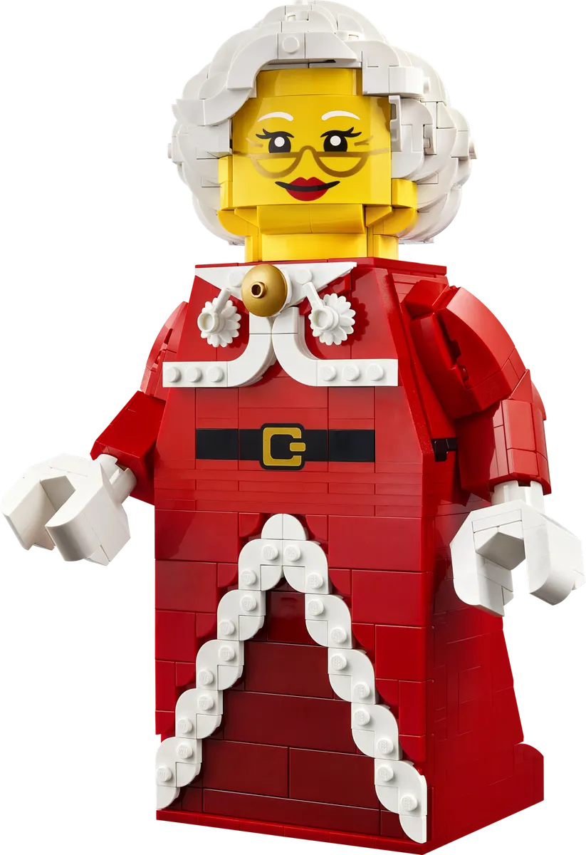 Opskaleret minifigur af julemandens kone