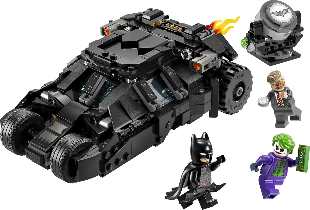 Batmans Tumbler mod Two-Face og Jokeren