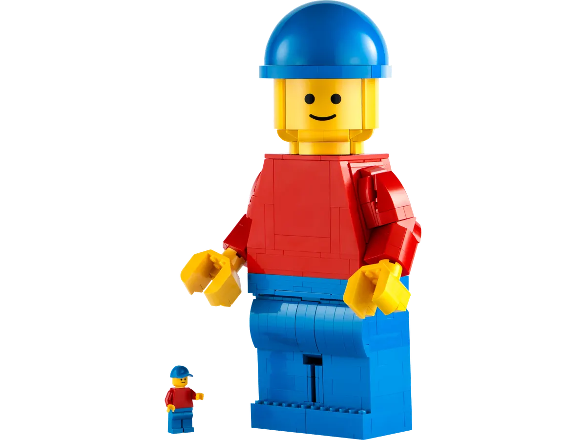 Opskaleret LEGO minifigur