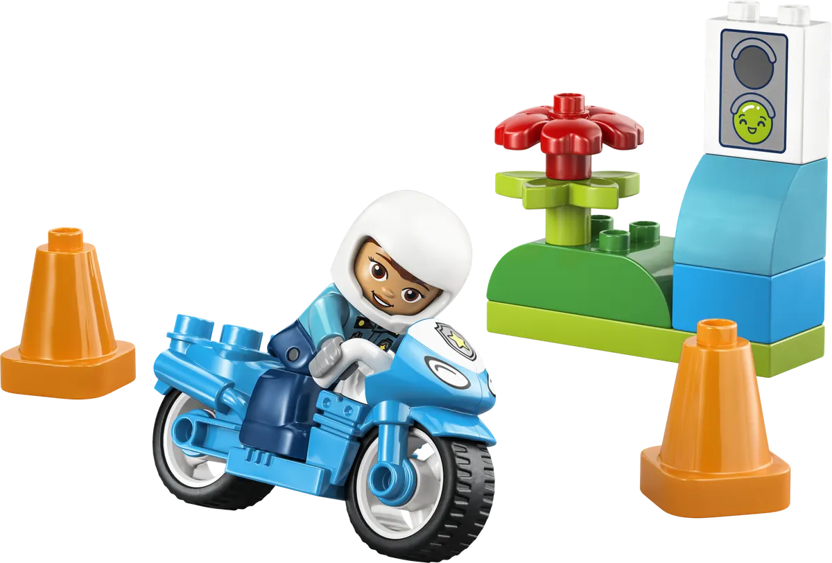 Blå politimotorcykel