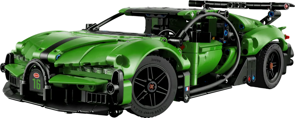Grøn Bugatti Chiron Pur Sport-hyperbil